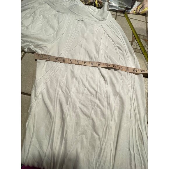 Windhorse Womens White Flowy Boho Cotton Elastic Waist Wide-Leg Pants L/XL - Picture 17 of 17